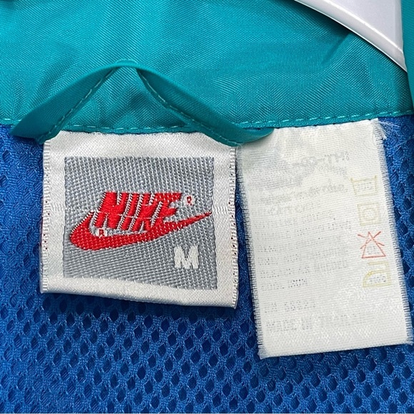 Vintage 90s Nike Half Zip Windbreaker Track Jacket Pullover Vented Zip Pockets M - Picture 2 of 15
